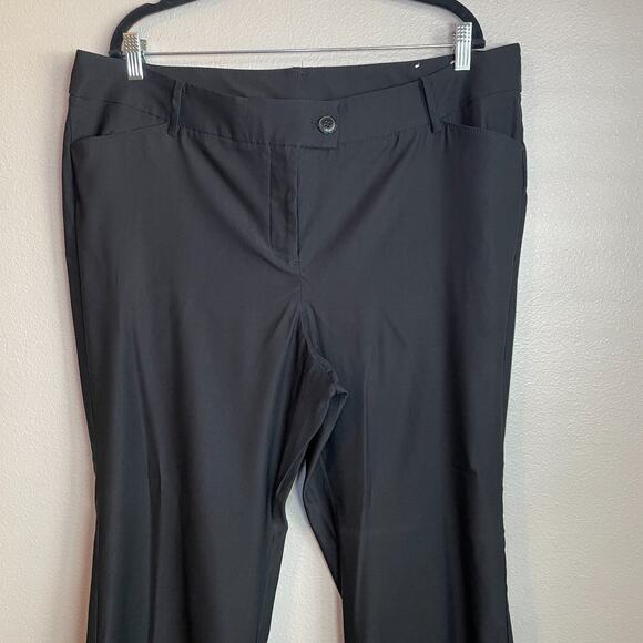 Lane Bryant Slacks Pants Size 18 Black Rayon Blend Pocket Zip Office Work Career - Picture 2 of 7